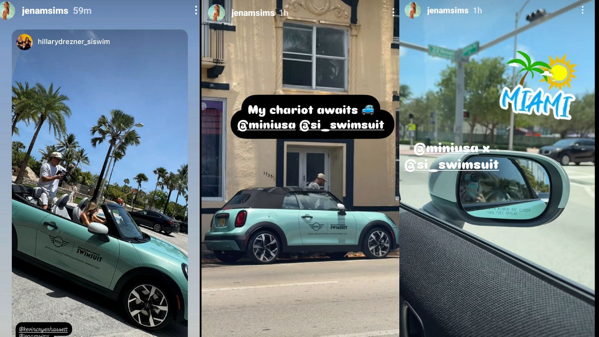 Screenshots of the Cooper used in Sims' shoot/IG: @jenamsims